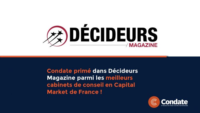 Condate primé dans Décideurs Magazine !